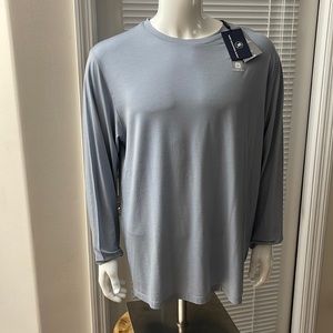 WASHABLE Wool Odor/Wrinkle Resistant Crew Tech Shirt- XL- Gray OR Burgundy